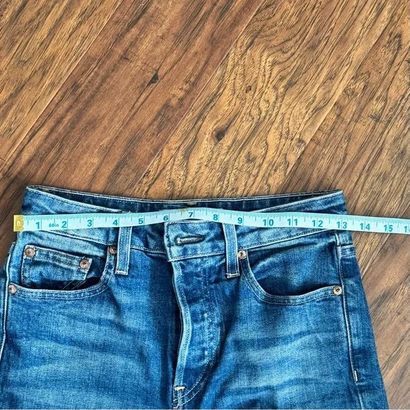 Trave Sweet Emotion Jeans Size 25 Button Fly Cropped Raw Hem Medium Wash MadeUSA - Picture 4 of 11